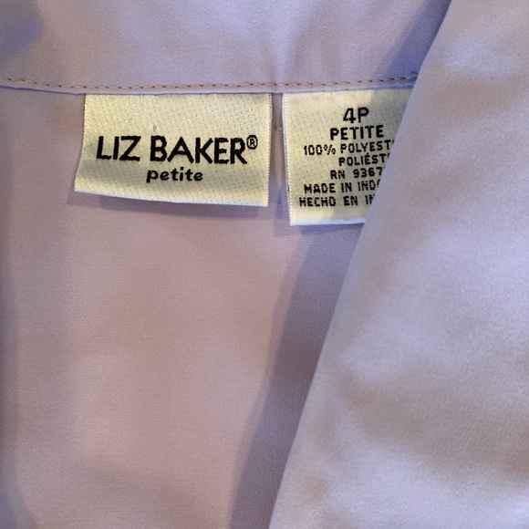 Vintage Liz Baker Front Buttons Top 4P - Picture 6 of 11